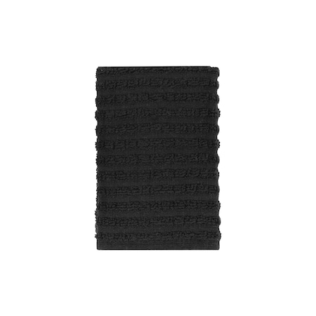 Ritz Royale Solid Dish CLoth 100% Cotton Terry Black, PK12 22987